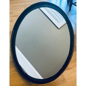 Heavy Metal Frame Ball Pedestal Mirror - Tabletop or Mount 17.75”D x 6”Tall